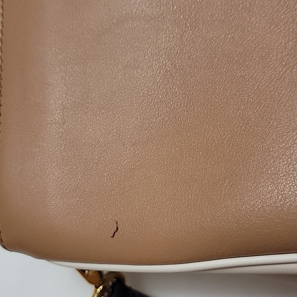 DOLCE & GABBANA Medium size two tone Tan and Mocha satchel - Picture 10 of 16